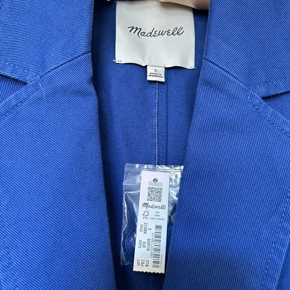 Madewell Indigo Blue Denim Double Breasted Casual Blazer - Picture 7 of 8